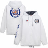 Detroit Tigers Big & Tall Full-Snap Hooded Jacket White