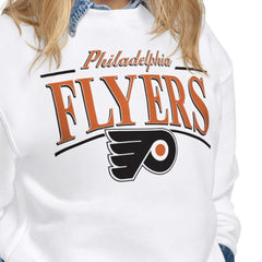 Philadelphia Flyers Starter Women's Arch Stripe Fleece Sweatshirt - White Sweatshirts