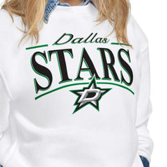 Dallas Stars Starter Women's Arch Stripe Fleece Sweatshirt - White Sweatshirts