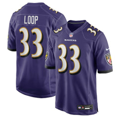Tyler Loop Baltimore Ravens Team Game Jersey - Purple online