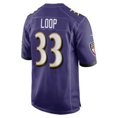 Tyler Loop Baltimore Ravens Team Game Jersey - Purple online