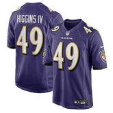 Jay Higgins IV Baltimore Ravens Team Game Jersey - Purple outlet