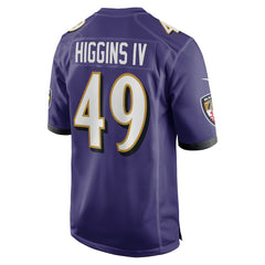 Jay Higgins IV Baltimore Ravens Team Game Jersey - Purple outlet