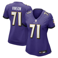 Carson Vinson Baltimore Ravens Women's Team Game Jersey - Purple for sale