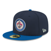 Winnipeg Jets New Era Core Logo Two-Tone 59FIFTY Fitted Hat - Navy Hats