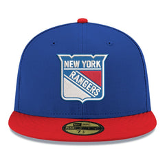 New York Rangers New Era Core Logo Two-Tone 59FIFTY Fitted Hat - Blue Hats