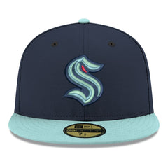 Seattle Kraken New Era Core Logo Two-Tone 59FIFTY Fitted Hat - Navy Hats