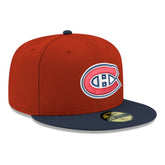 Montreal Canadiens New Era Core Logo Two-Tone 59FIFTY Fitted Hat - Red Hats