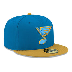 St. Louis Blues New Era Core Logo Two-Tone 59FIFTY Fitted Hat - Blue Hats
