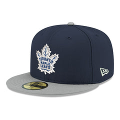 Toronto Maple Leafs New Era Core Logo Two-Tone 59FIFTY Fitted Hat - Navy Hats