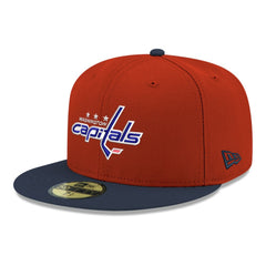 Washington Capitals New Era Core Logo Two-Tone 59FIFTY Fitted Hat - Red Hats