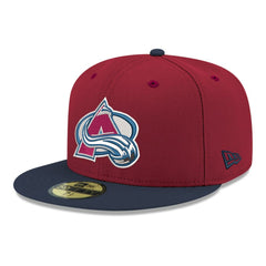 Colorado Avalanche New Era Core Logo Two-Tone 59FIFTY Fitted Hat - Burgundy Hats