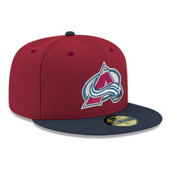 Colorado Avalanche New Era Core Logo Two-Tone 59FIFTY Fitted Hat - Burgundy Hats