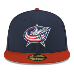 Columbus Blue Jackets New Era Core Logo Two-Tone 59FIFTY Fitted Hat - Navy Hats