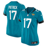 Tim Patrick Jacksonville Jaguars Women's Team Game Jersey - Teal on sale