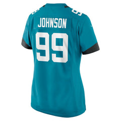 Austin Johnson Jacksonville Jaguars Women's Team Game Jersey - Teal on sale