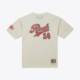 Pete Rose Cincinnati Reds Cooperstown Collection Throwback Name & Number T-Shirt Cream