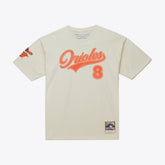 Cal Ripken Jr. Baltimore Orioles Cooperstown Collection Throwback Name & Number T-Shirt Cream
