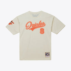 Cal Ripken Jr. Baltimore Orioles Cooperstown Collection Throwback Name & Number T-Shirt Cream