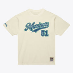 Ichiro Suzuki Seattle Mariners Cooperstown Collection Throwback Name & Number T-Shirt Cream
