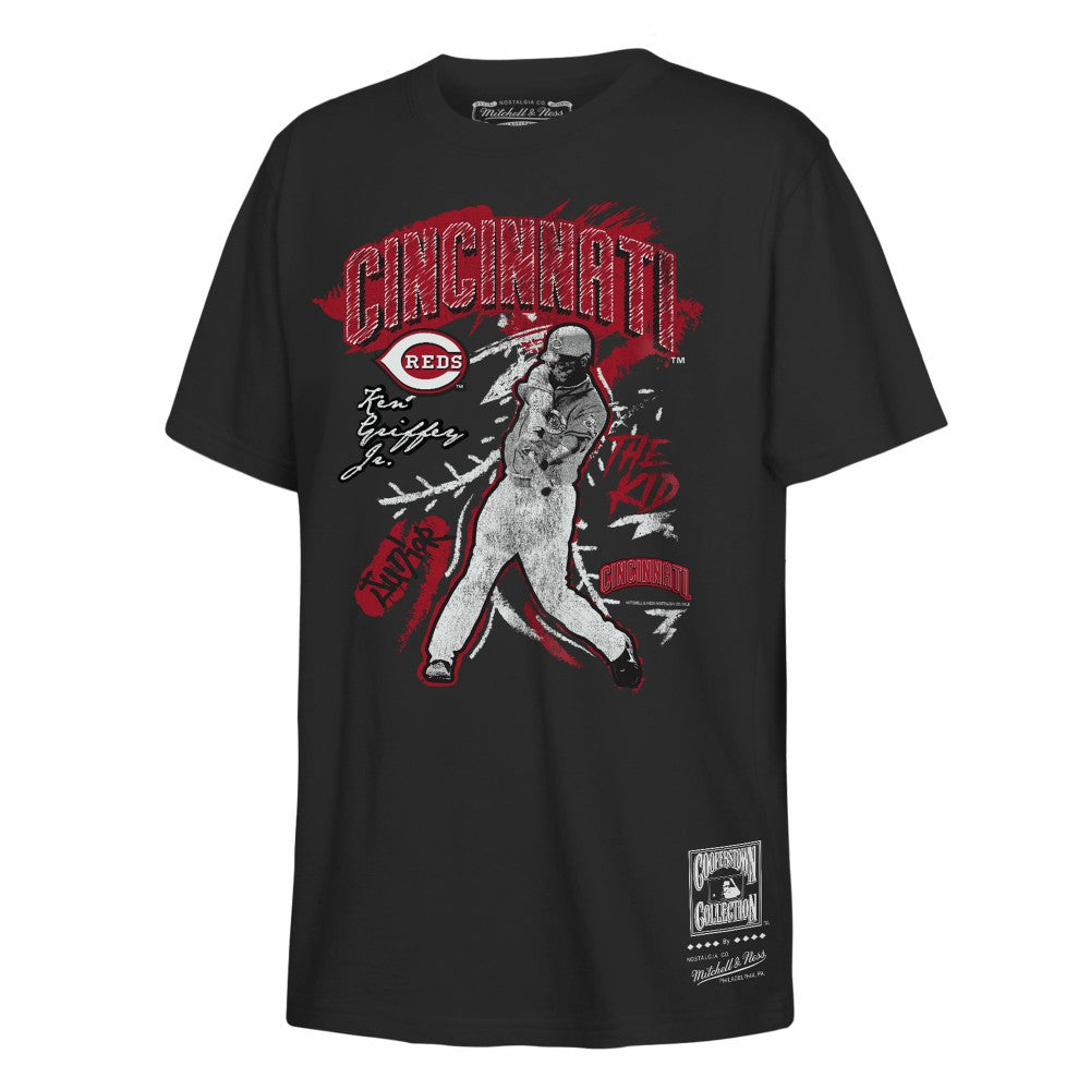 Ken Griffey Cincinnati Reds Youth Chalked Up Player T-Shirt Black