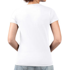 Cincinnati Reds G-III 4Her by Carl Banks Women's Metallic Drop Lightweight V-Neck T-Shirt White