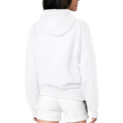 Los Angeles Angels G-III 4Her by Carl Banks Women's Metallic Drop Fleece Hoodie White