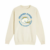 Los Angeles Chargers The Wild Collective Unisex Charger Power Fleece Sweatshirt - Cream on sale
