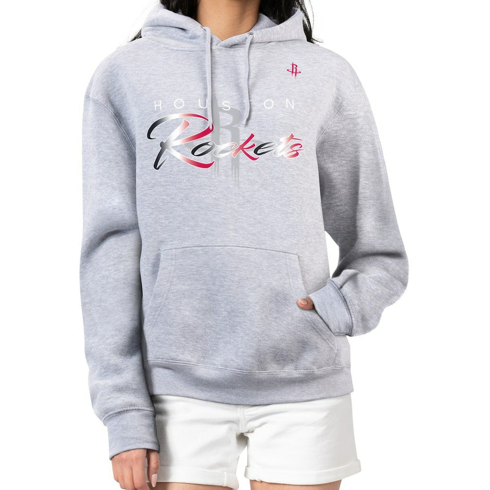 Houston Rockets G-III 4Her by Carl Banks Women's Shadow Logo Tri-Blend Fleece Hoodie sale - Gray outlet