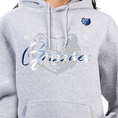 Memphis Grizzlies G-III 4Her by Carl Banks Women's Shadow Logo Tri-Blend Fleece Hoodie - Gray for sale