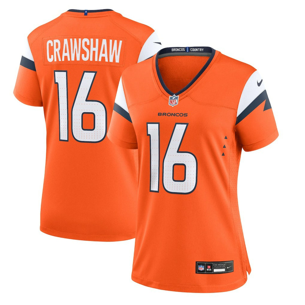 Jeremy Crawshaw Denver Broncos Women's Team Game Jersey - Orange for sale