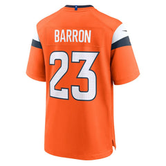 Jahdae Barron Denver Broncos Team Game Jersey - Orange online