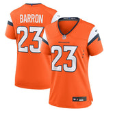 Jahdae Barron Denver Broncos Women's Team Game Jersey - Orange on sale
