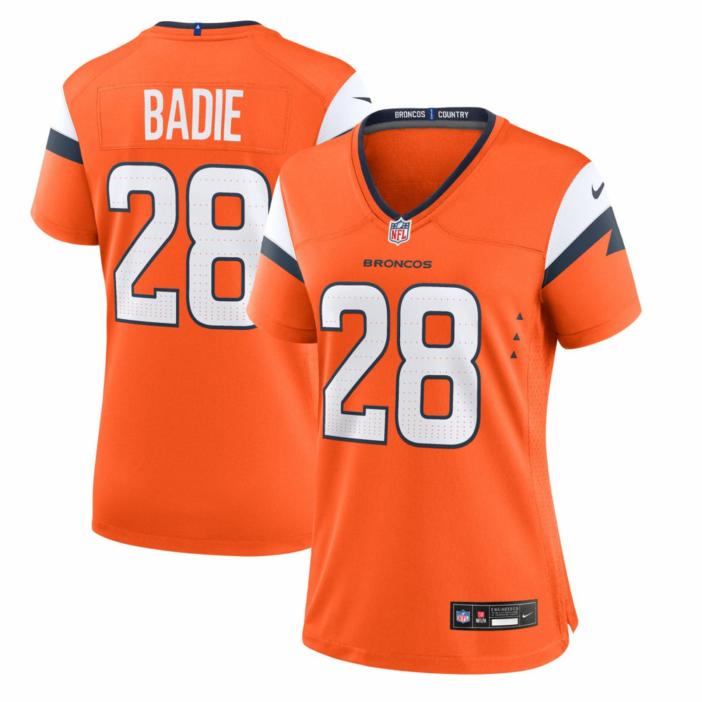 Tyler Badie Denver Broncos Women's Team Game Jersey - Orange online