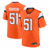 Que Robinson Denver Broncos Team Game Jersey - Orange outlet