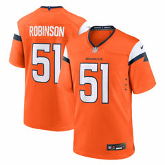 Que Robinson Denver Broncos Team Game Jersey - Orange outlet