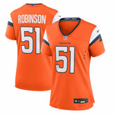 Que Robinson Denver Broncos Women's Team Game Jersey - Orange on sale