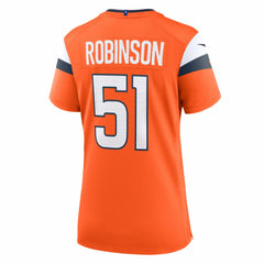 Que Robinson Denver Broncos Women's Team Game Jersey - Orange on sale