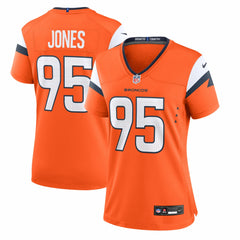 Sai'vion Jones Denver Broncos Women's Team Game Jersey - Orange on sale