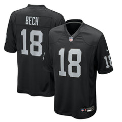 Jack Bech Las Vegas Raiders Team Game Jersey - Black for sale