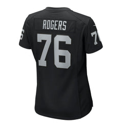Caleb Rogers Las Vegas Raiders Women's Team Game Jersey - Black sale