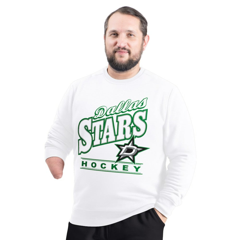 Dallas Stars G-III Sports by Carl Banks Adaptive Headliner Fleece Sweatshirt - White Sweatshirts