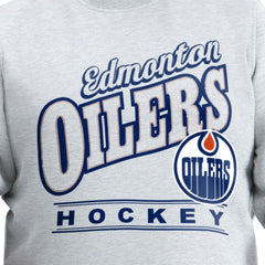 Edmonton Oilers G-III Sports by Carl Banks Adaptive Headliner Fleece Sweatshirt - Gray Sweatshirts