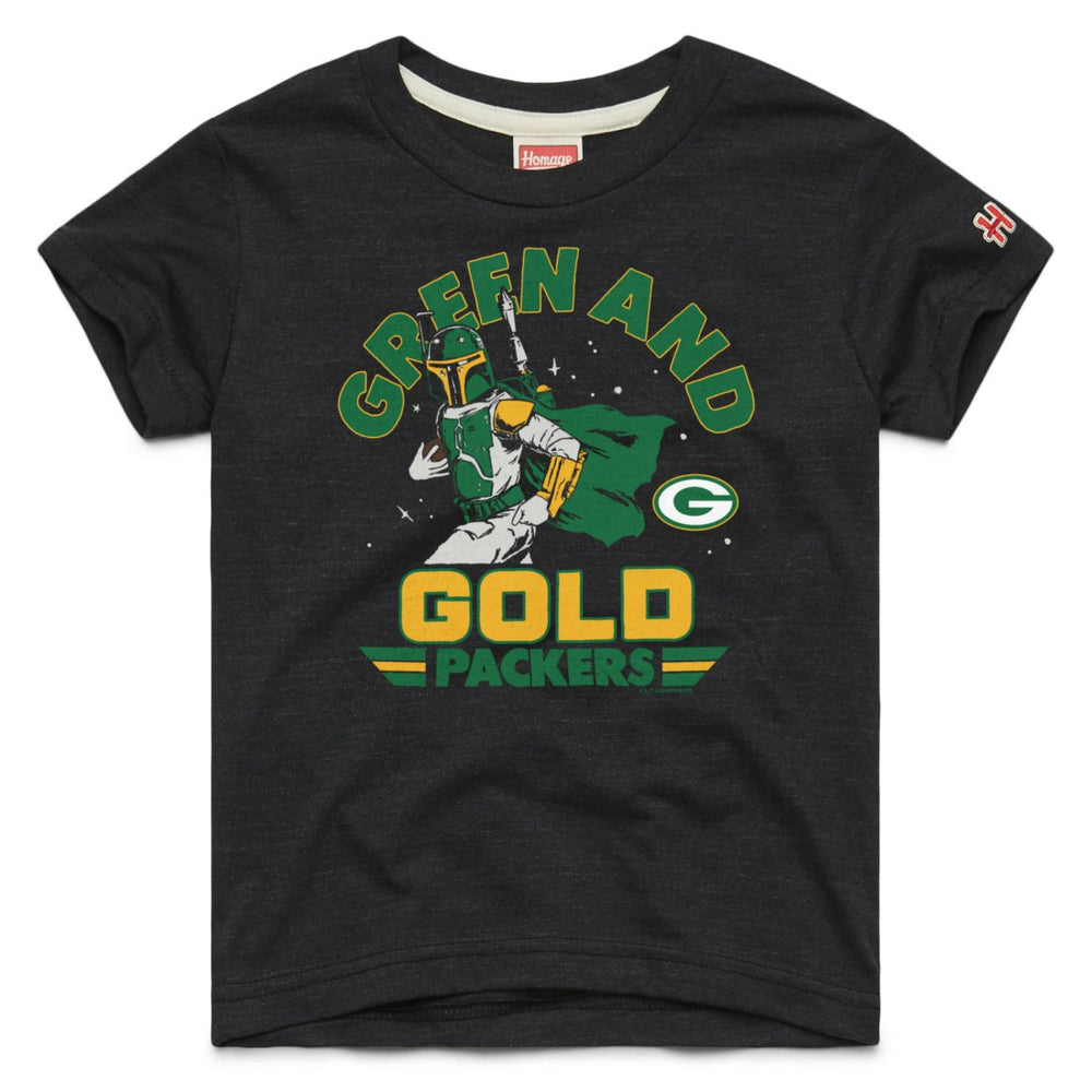 Green Bay Packers Homage Youth Star Wars x NFL Tri-Blend T-Shirt - Black sale