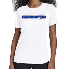 New York Rangers Starter Women's Team Stripe T-Shirt - White T-shirts