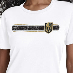 Vegas Golden Knights Starter Women's Team Stripe T-Shirt - White T-shirts