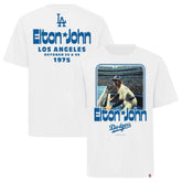 Los Angeles Dodgers x Elton John Sportiqe Unisex Duke Oversized T-Shirt White