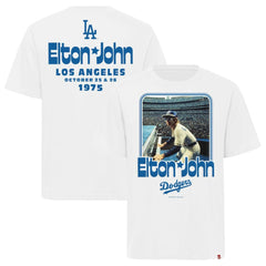 Los Angeles Dodgers x Elton John Sportiqe Unisex Duke Oversized T-Shirt White