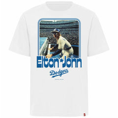 Los Angeles Dodgers x Elton John Sportiqe Unisex Duke Oversized T-Shirt White