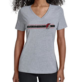 Portland Trail Blazers Starter Women's Team Stripe V-Neck T-Shirt - Gray cheap